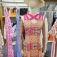 Jasmine – rosafarbenes minikleid mit gemischtem print