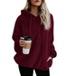 Zera - damen-fleece-sweatshirt mit reibverschluss am ausschnitt