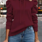 Anzu – kapuzenpullover aus baumwolle mit puffärmeln