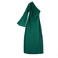 Abigail – schlichtes satin-maxikleid mit seitenschlitz