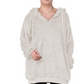 Zera - damen-fleece-sweatshirt mit reibverschluss am ausschnitt