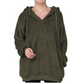 Zera - damen-fleece-sweatshirt mit reibverschluss am ausschnitt