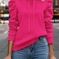 Anzu – kapuzenpullover aus baumwolle mit puffärmeln