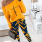 Natalie – set aus oberteil und hose mit aufdruck „not today“.