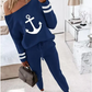 Natalie – set aus oberteil und hose mit aufdruck „not today“.