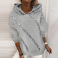 Sia lässiger hoodie mit paillettenprint