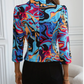 Susannah - lebhafter blazer mit abstraktem aufdruck