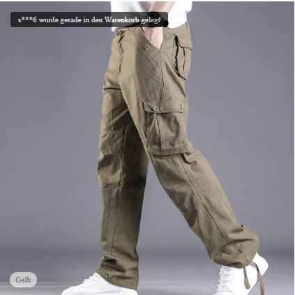 David – stylische cargohose für herren