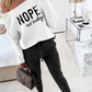 Natalie – set aus oberteil und hose mit aufdruck „not today“.
