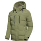 Justin - herren-winterjacke mit abnehmbarer kapuze