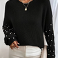 Miana - damen strickpullover mit perlen