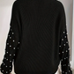 Miana - damen strickpullover mit perlen
