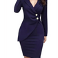 Emily – elegantes cocktailkleid mit knöpfen