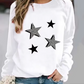 Ember-baumwollpullover mit grafischen drucken