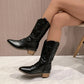 Gracie - elegante metallische cowboylatschen