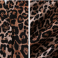 Eleganter scarlett-blazer mit leopardenmuster