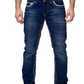 Benjamin – denim-jeans mit geradem bein für herren