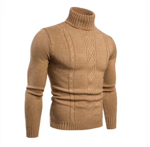 Rollkragenpullover aus  baumwolle mit  zopfmuster - Lucian