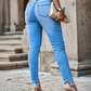 Grace – zerrissene jeanshose mit cut-outs für frühling/sommer