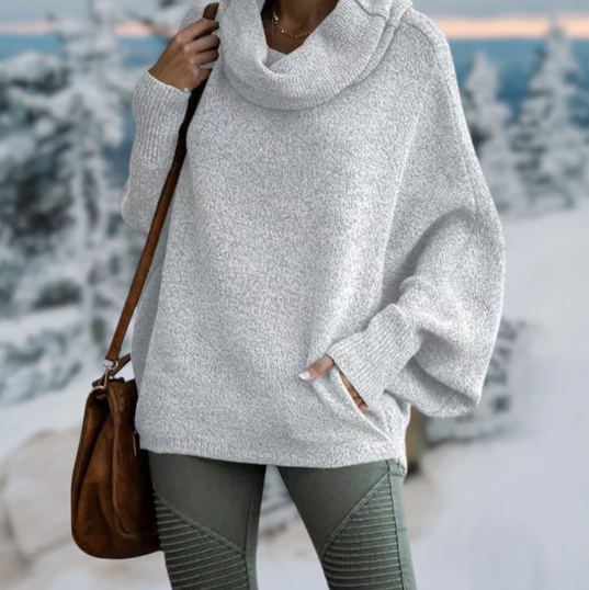 Rosy | eleganter schildpatt-pullover mit kragen