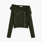 Sienna | asymmetrisches strickdesign mit eng anliegendem damenoberteil