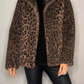 Pilaar - klassieke dames winterjas met luipaardprint