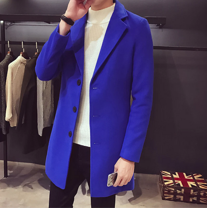 Herren wollmantel, elegante businessjacke - büro und freizeit