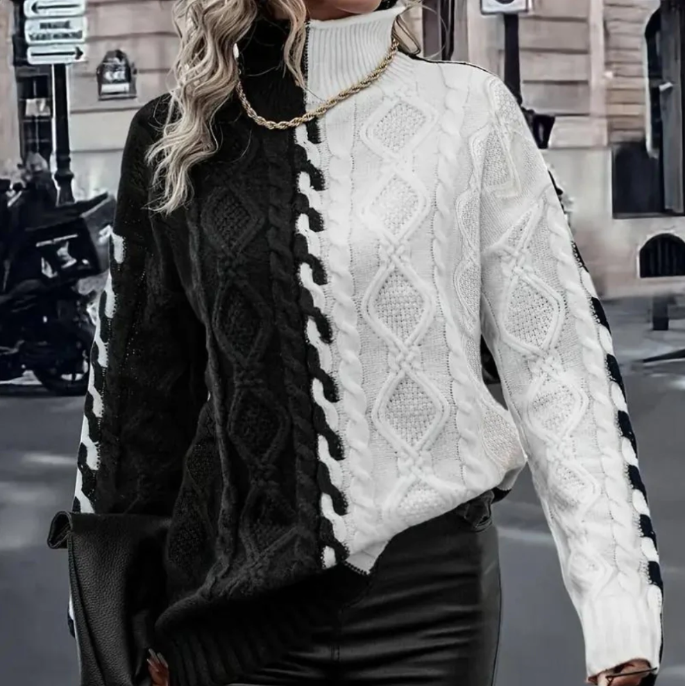 Lujza – stilvoller und moderner damen-rollkragenpullover für einen raffinierten look