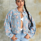 Moxie - jeansjacke mit blumenmuster
