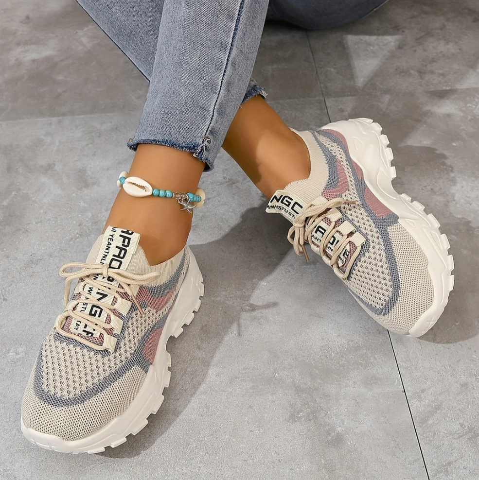 Atmungsaktive mesh-sneaker für damen