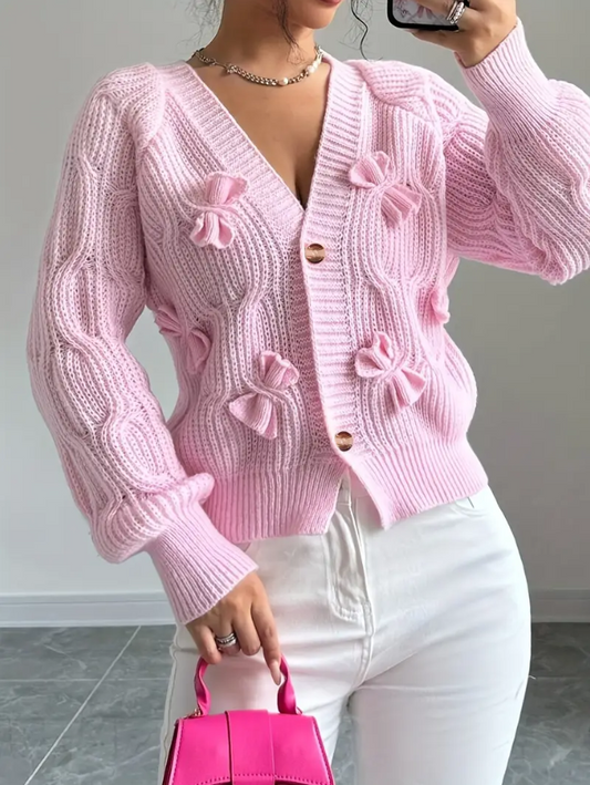 Mezzia – süße strickjacke mit schleife