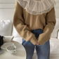 Adeline – pullover mit rüschen