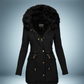 Eleganter parka mit pelzkragen