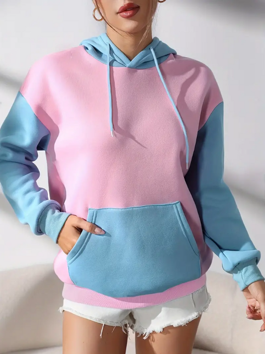 Maori – stylischer kapuzenpullover mit farbblock-design