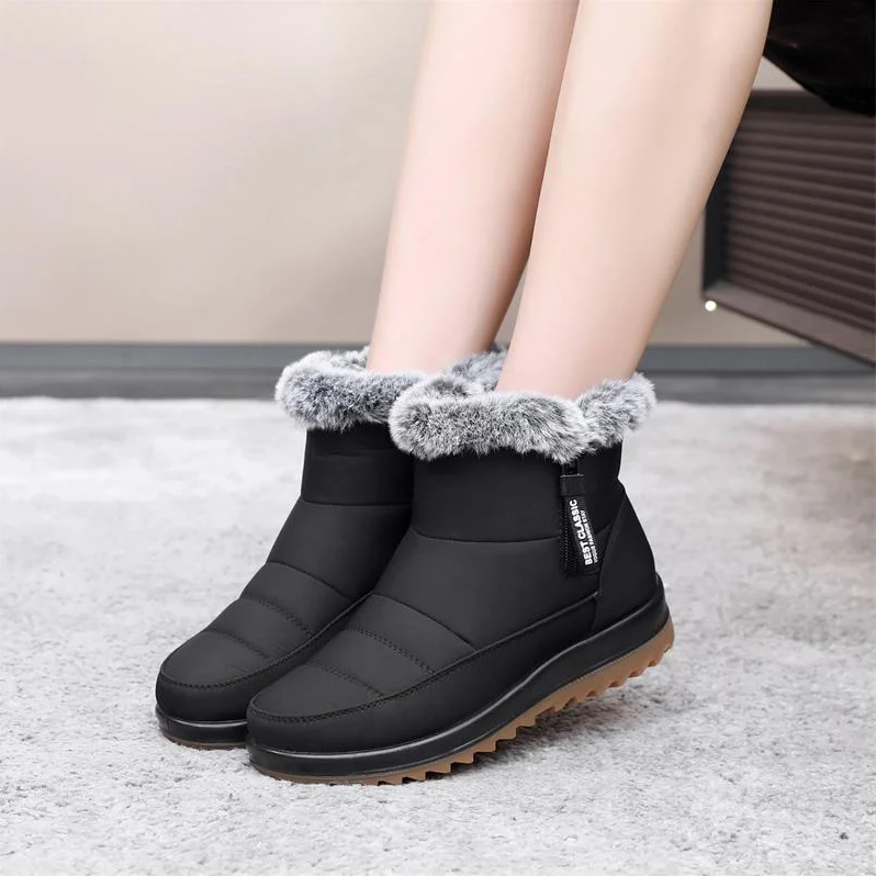 Warme winterstiefel aus baumwolle für frauen