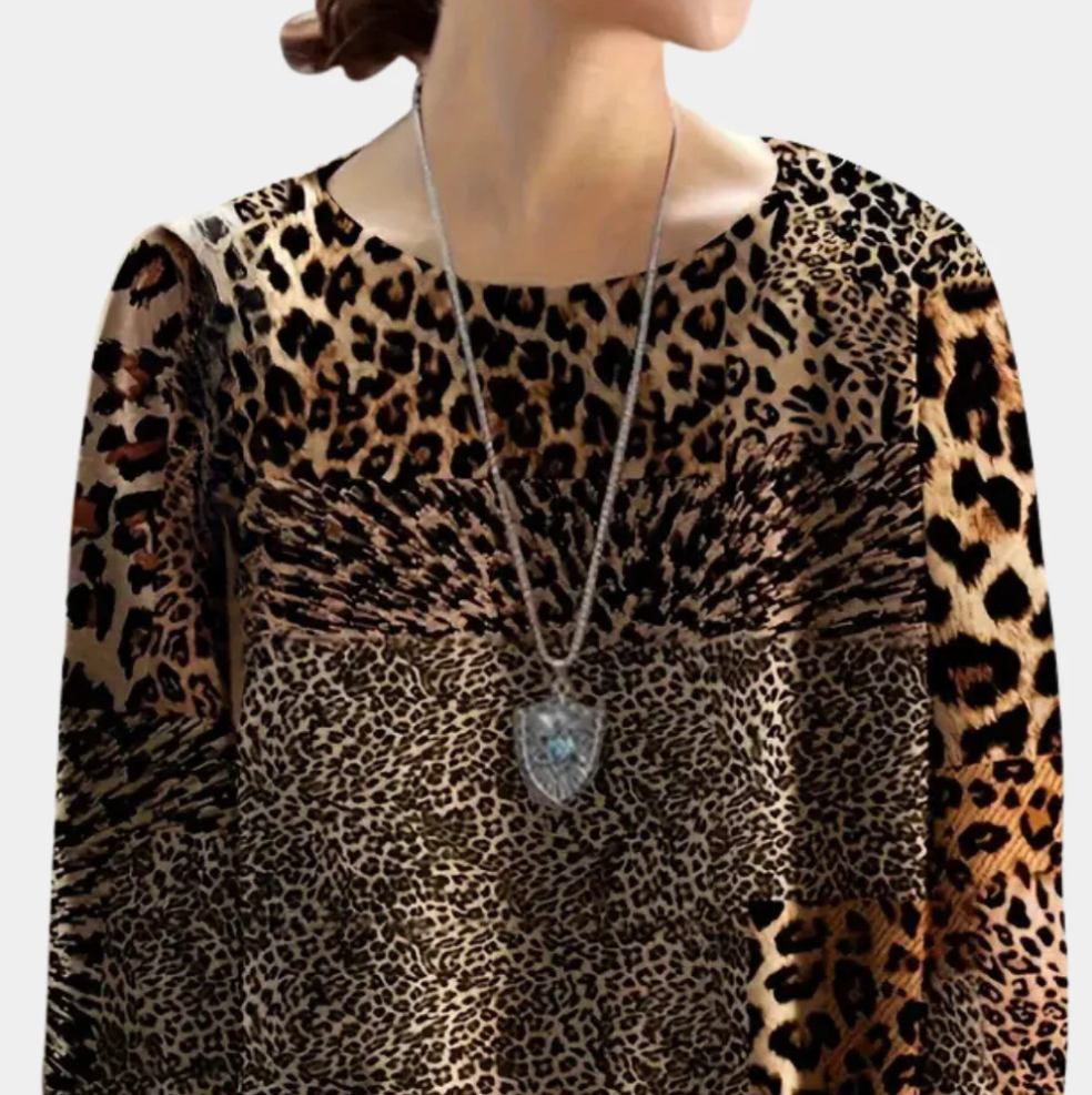 Sensationeller damenpullover mit exklusivem leopardenmuster - Martha