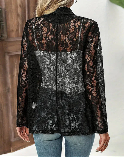 Eloise - spitzenblazer mit reverskragen