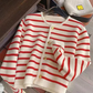 Stella - pullover mit op-ausschnitt und streifen