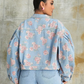 Moxie - jeansjacke mit blumenmuster