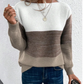 Clara - eleganter dreifarbiger patchwork-Pullover
