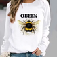 Ember-baumwollpullover mit grafischen drucken
