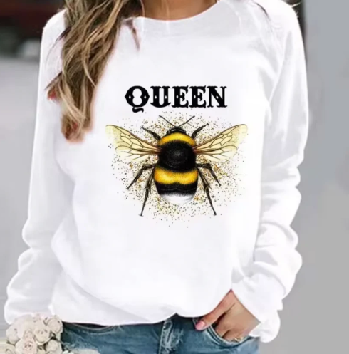 Ember-baumwollpullover mit grafischen drucken