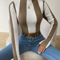 Julee – gestreifter rollkragenpullover