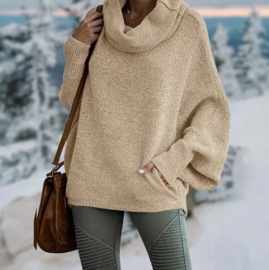 Rosy | eleganter schildpatt-pullover mit kragen