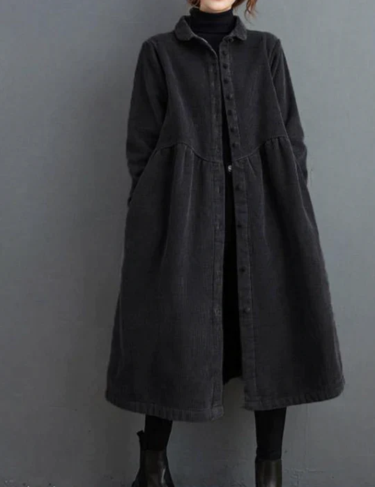 Zoëla – warmer und langer mantel für herbst und winter