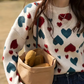 Vinny – wollpullover mit herzmuster
