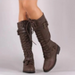 Lulu - retro-schnürstiefel mit schnalle
