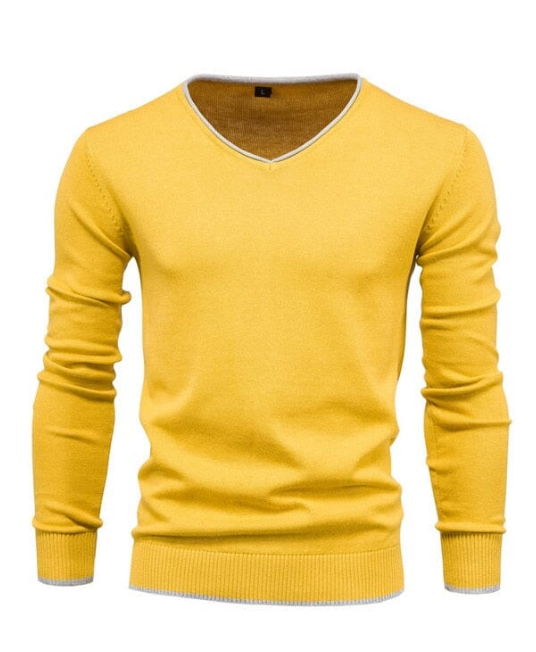 Slim-Fit-Pullover aus Sterlingsilber mit V-Ausschnitt