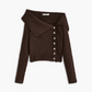 Sienna | asymmetrisches strickdesign mit eng anliegendem damenoberteil