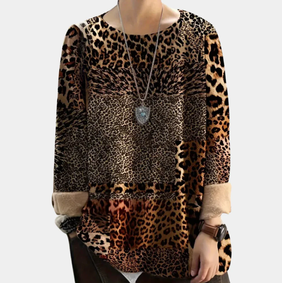 Sensationeller damenpullover mit exklusivem leopardenmuster - Martha